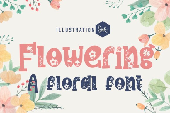 Flowering Family: A Bold Display Typeface for Editorial Design