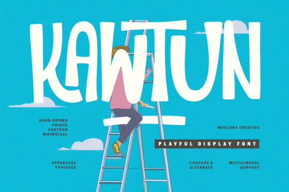 Kawtun: A Whimsical Display Font for Creative Branding