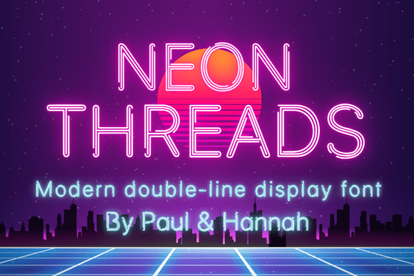 Neon Threads: The Modern Display Typeface for Bold Branding