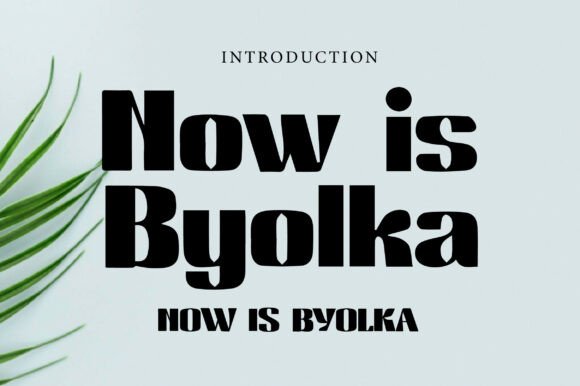 Now is Byolka: The Bold Display Typeface That Elevates Campaigns