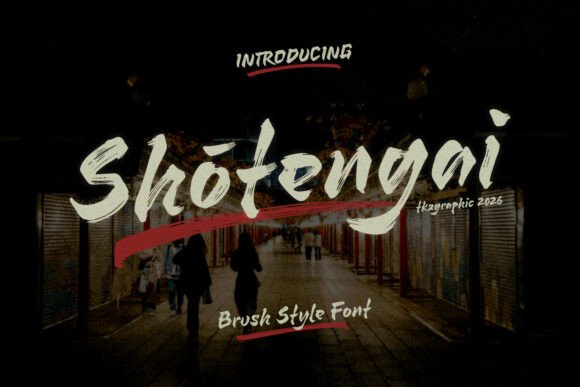 Shotengai Brush: The Raw Display Typeface for Bold Web Design